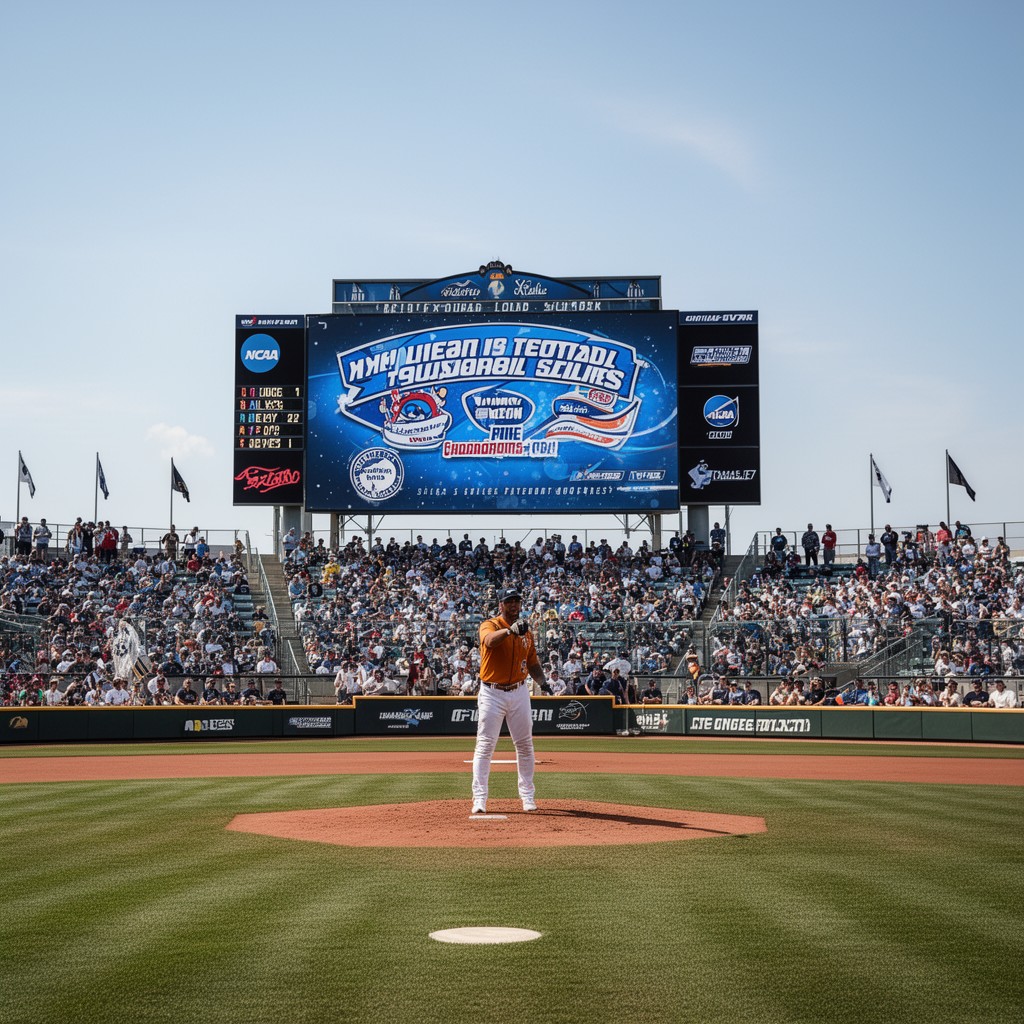 AI-generated illustration of NCAA Division I Baseball Tournament