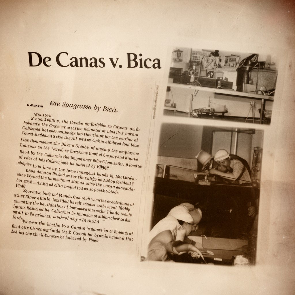 AI-generated illustration of De Canas v. Bica