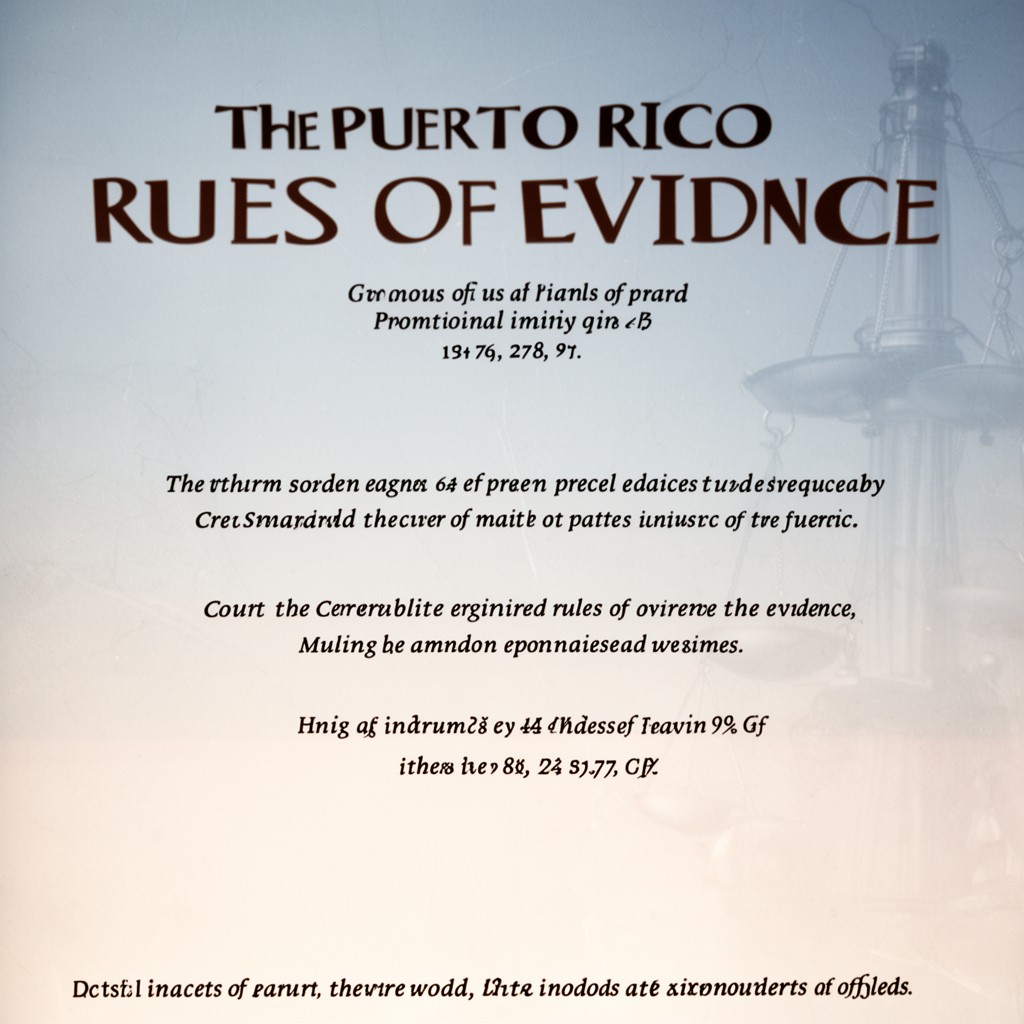 AI-generated illustration of Puerto Rico Rules of Evidence