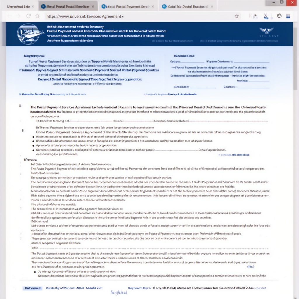 AI-generated illustration of Postal Payment Services Agreement