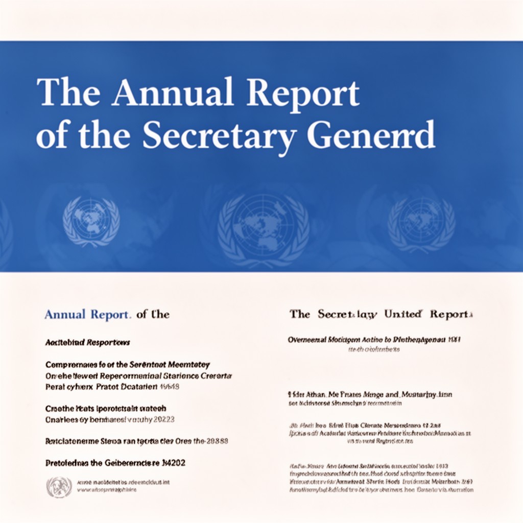 AI-generated illustration of Annual Report of the Secretary-General