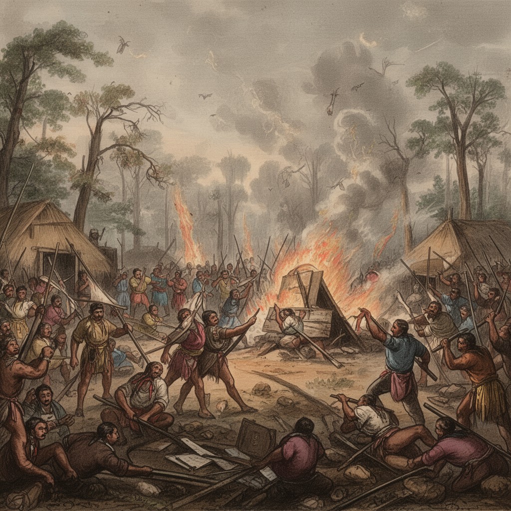 AI-generated illustration of Pequot War