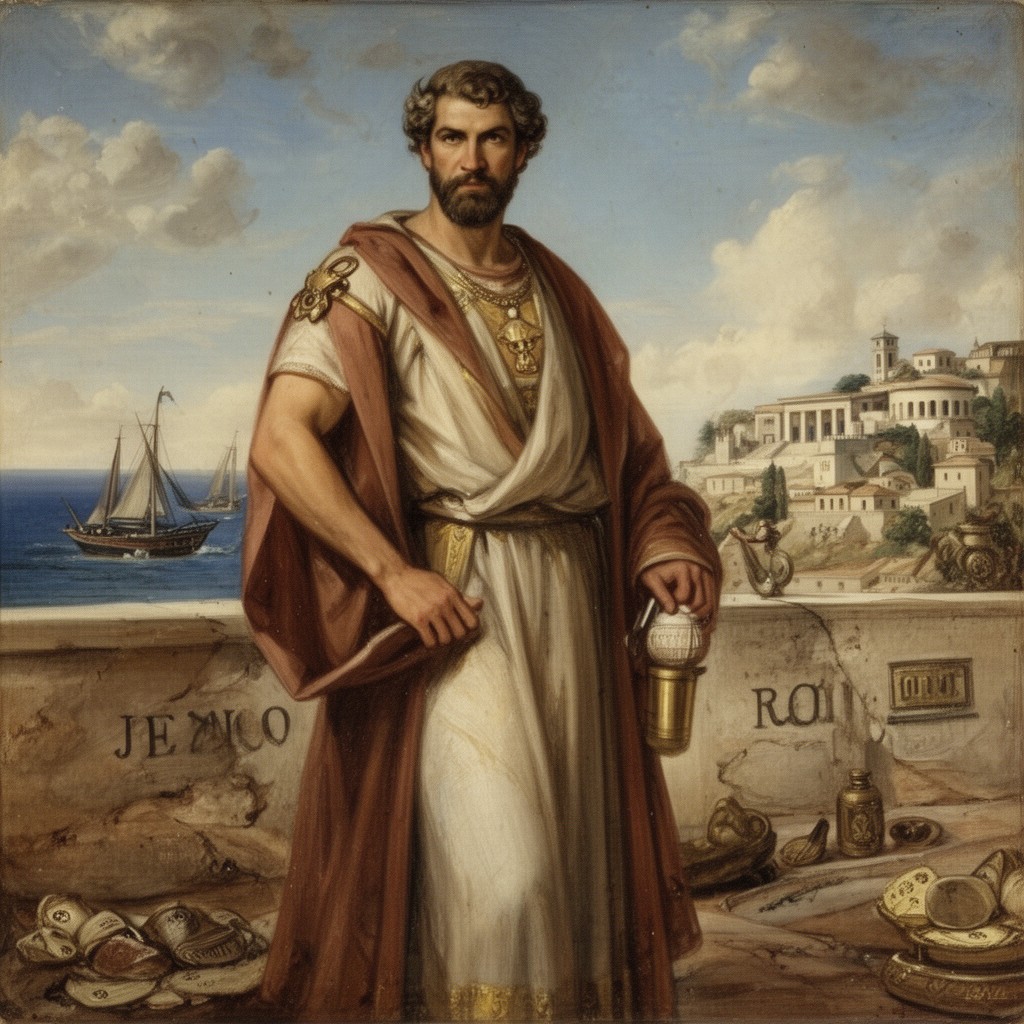 AI-generated illustration of Polycrates of Samos