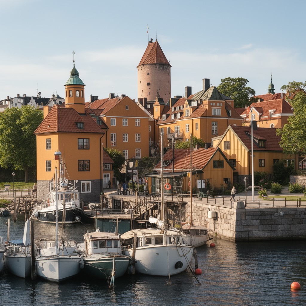 AI-generated illustration of Vaxholm Municipality