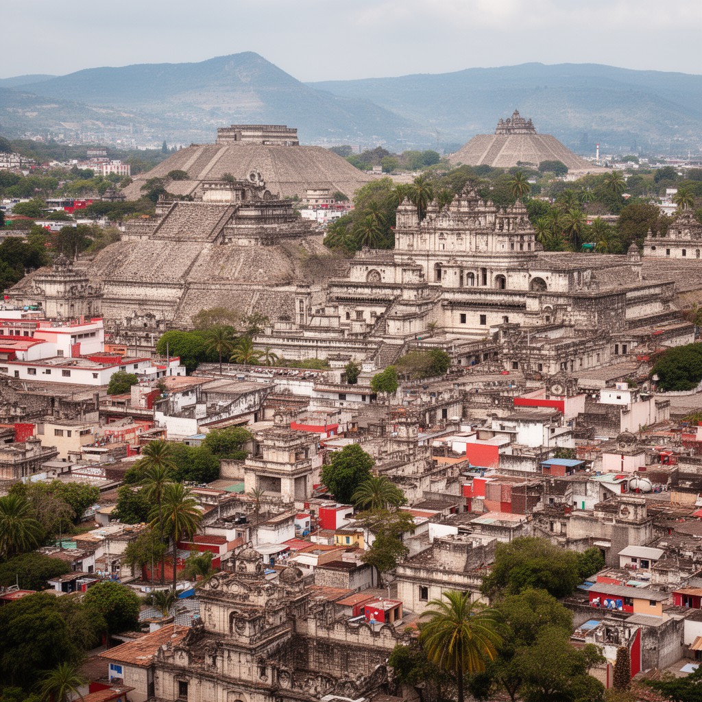 AI-generated illustration of Central Mexico