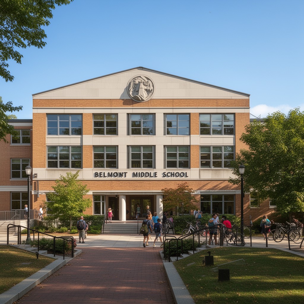 AI-generated illustration of Belmont Middle School