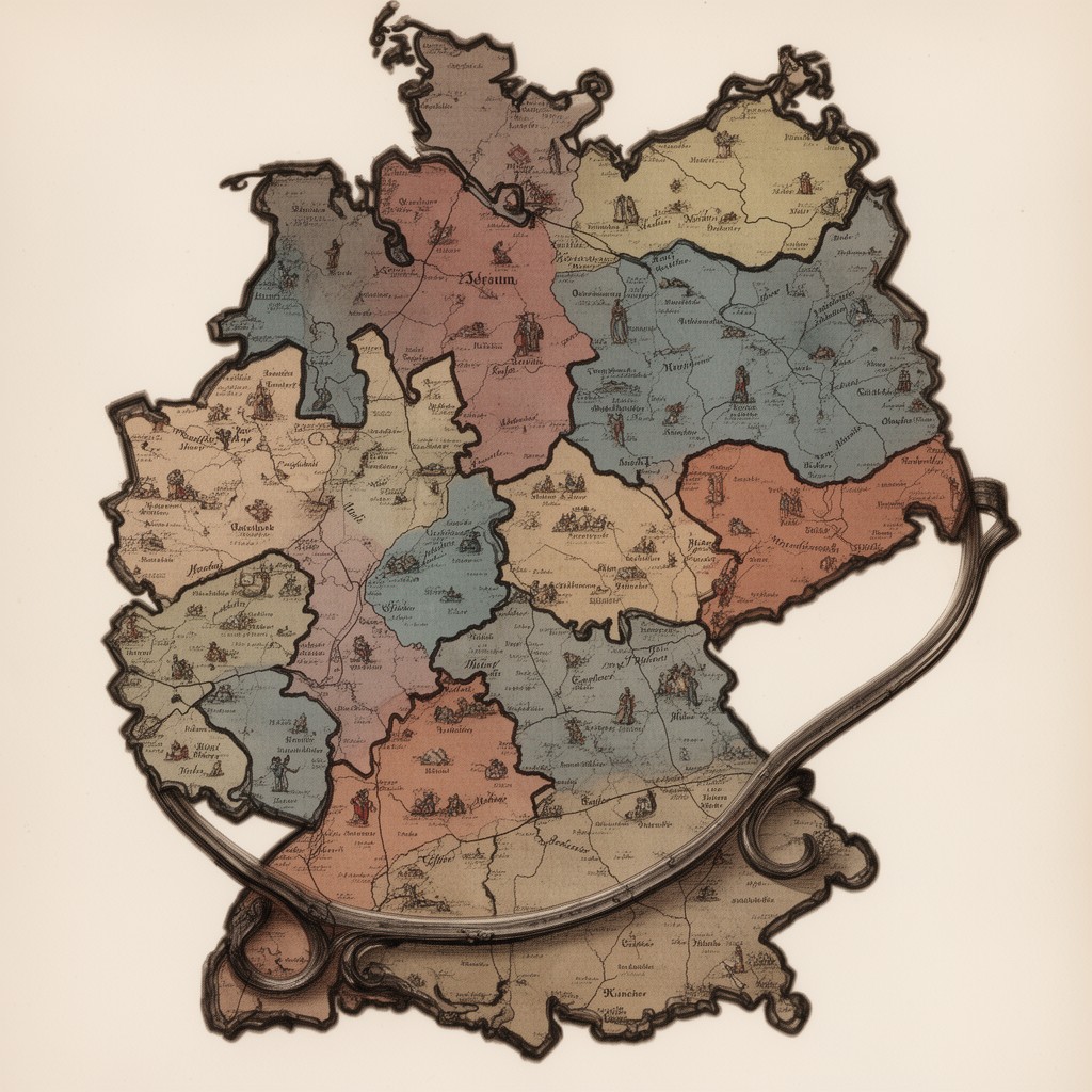 AI-generated illustration of German states
