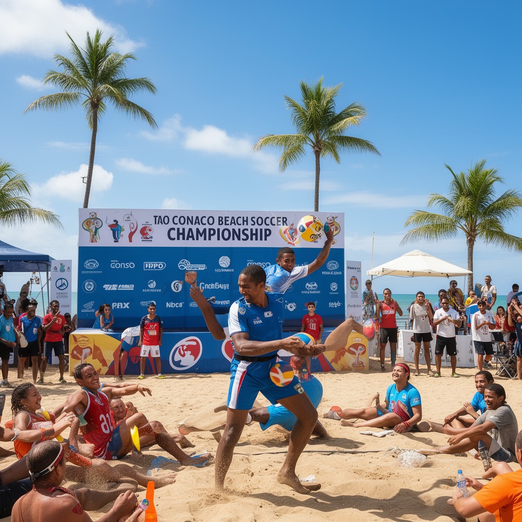 AI-generated illustration of CONCACAF Beach Soccer Championship
