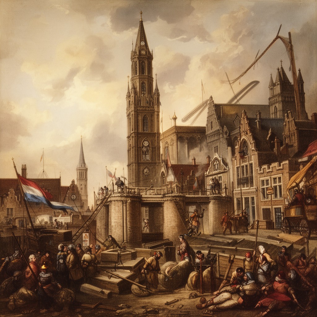 AI-generated illustration of Siege of Leiden