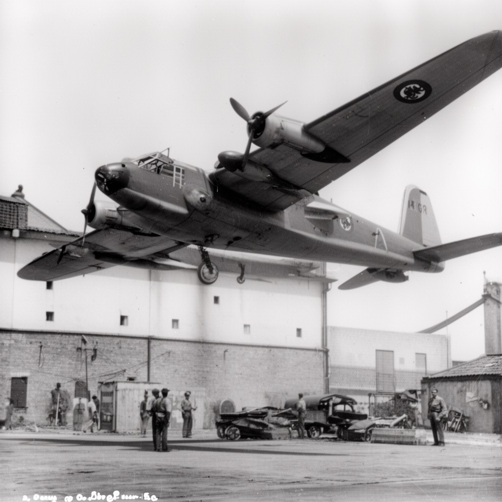 AI-generated illustration of Fiat BR.20 Cicogna