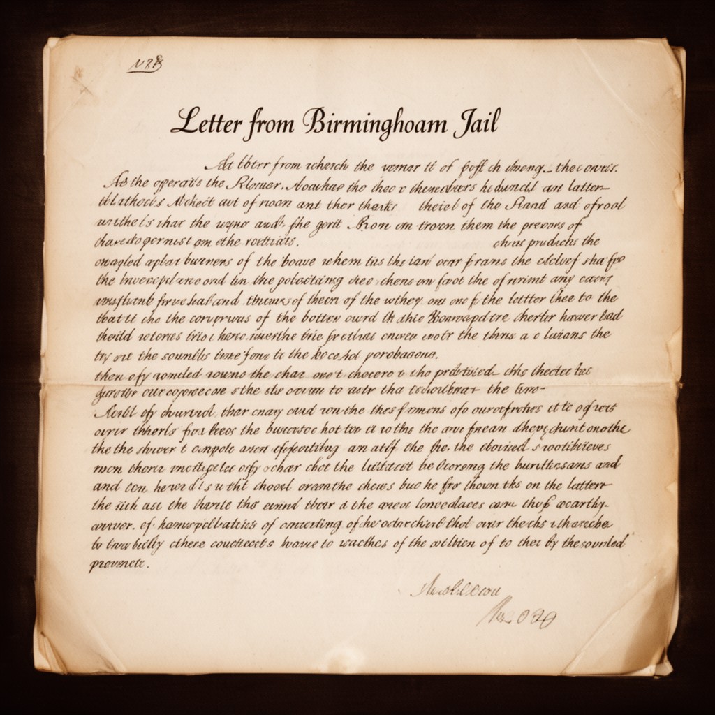 AI-generated illustration of Letter from Birmingham Jail