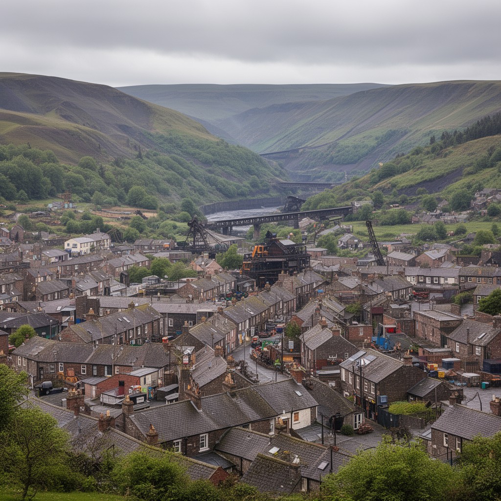 AI-generated illustration of South Wales Valleys