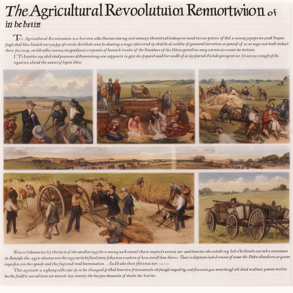 AI-generated illustration of Agricultural Revolution in Britain
