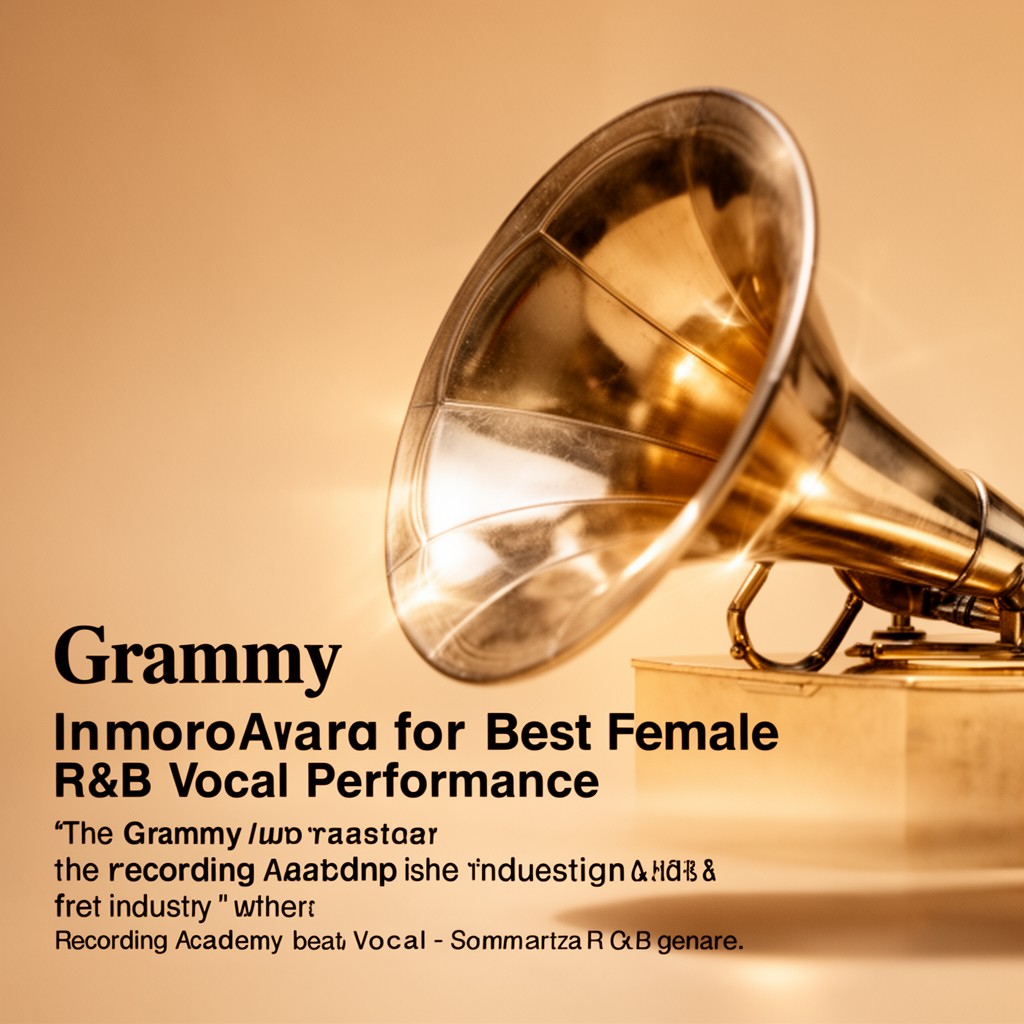 AI-generated illustration of Grammy Award for Best Female R&B Vocal Performance