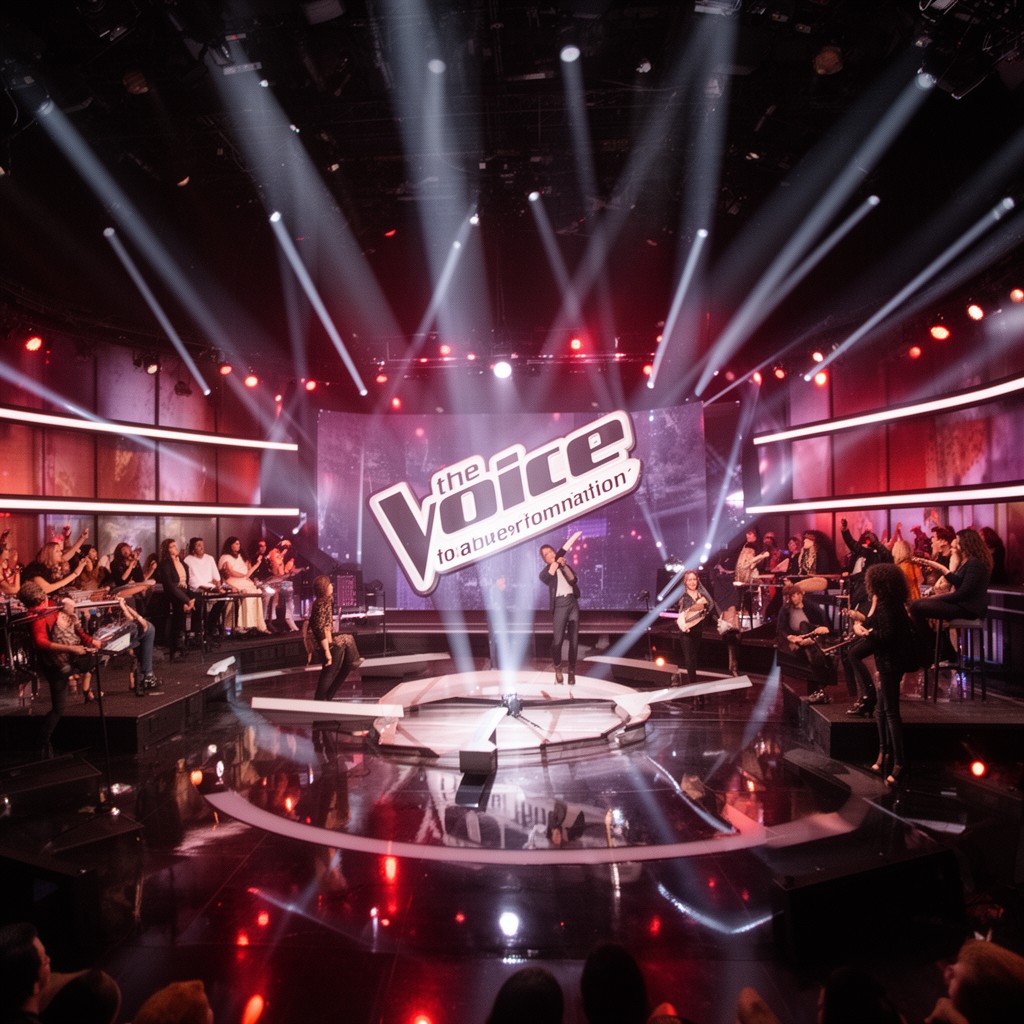 AI-generated illustration of The Voice (U.S. version)