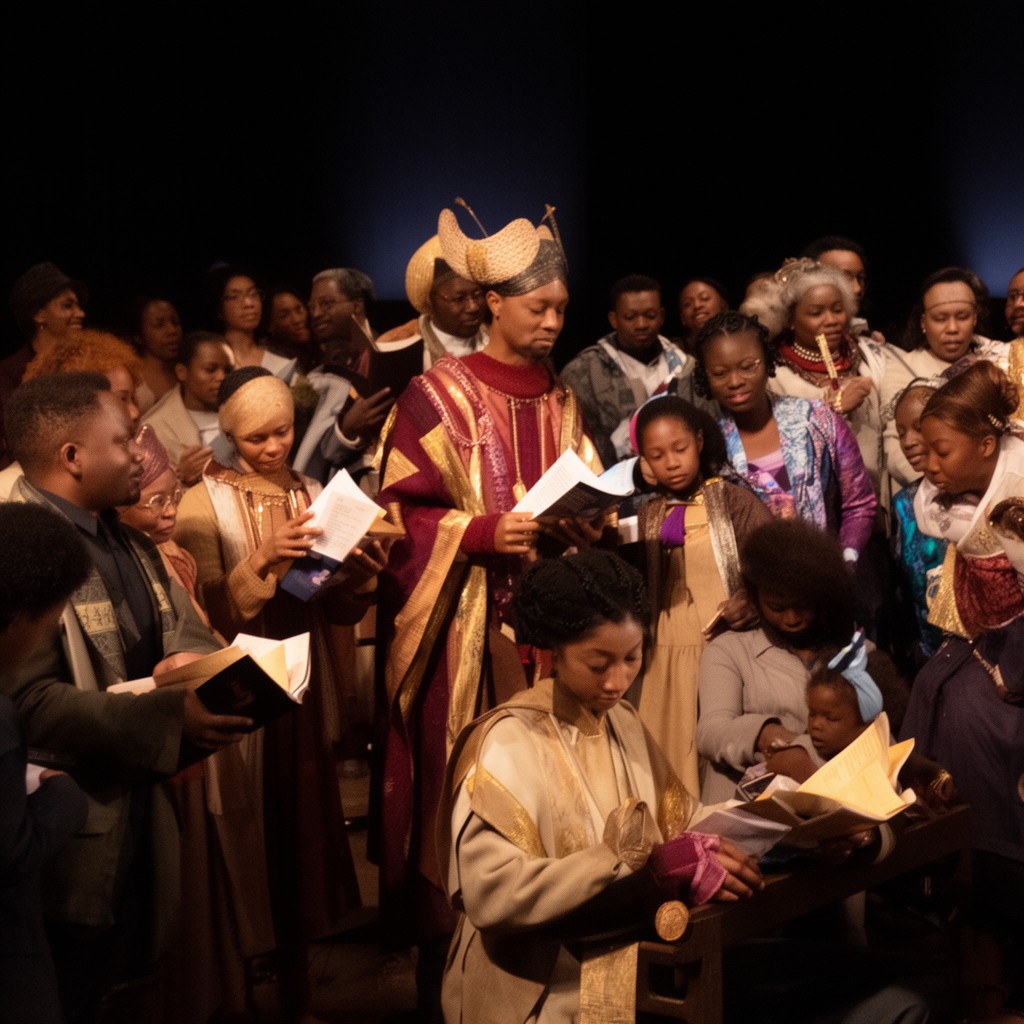 AI-generated illustration of Black Nativity