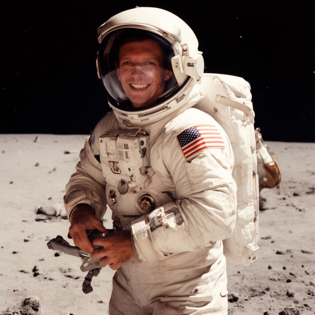 AI-generated illustration of Buzz Aldrin