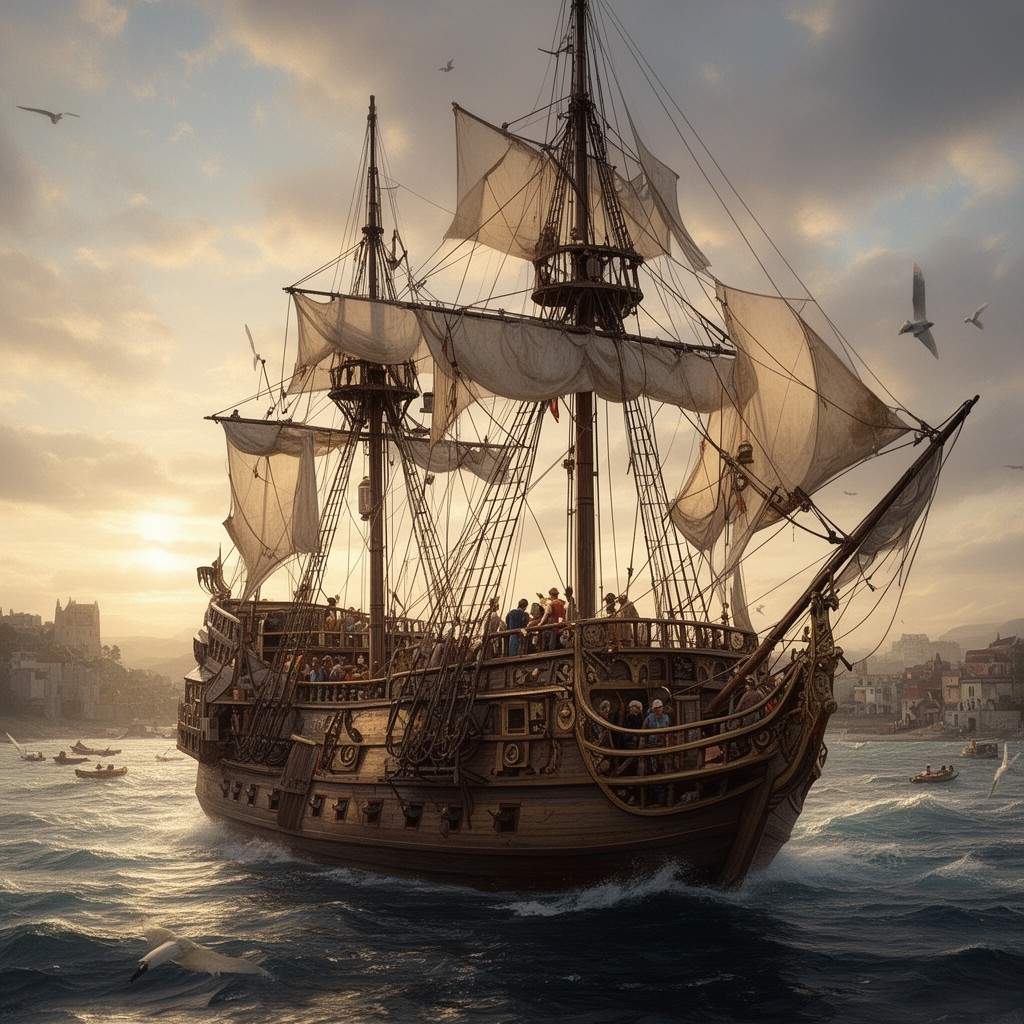 AI-generated illustration of Golden Hind