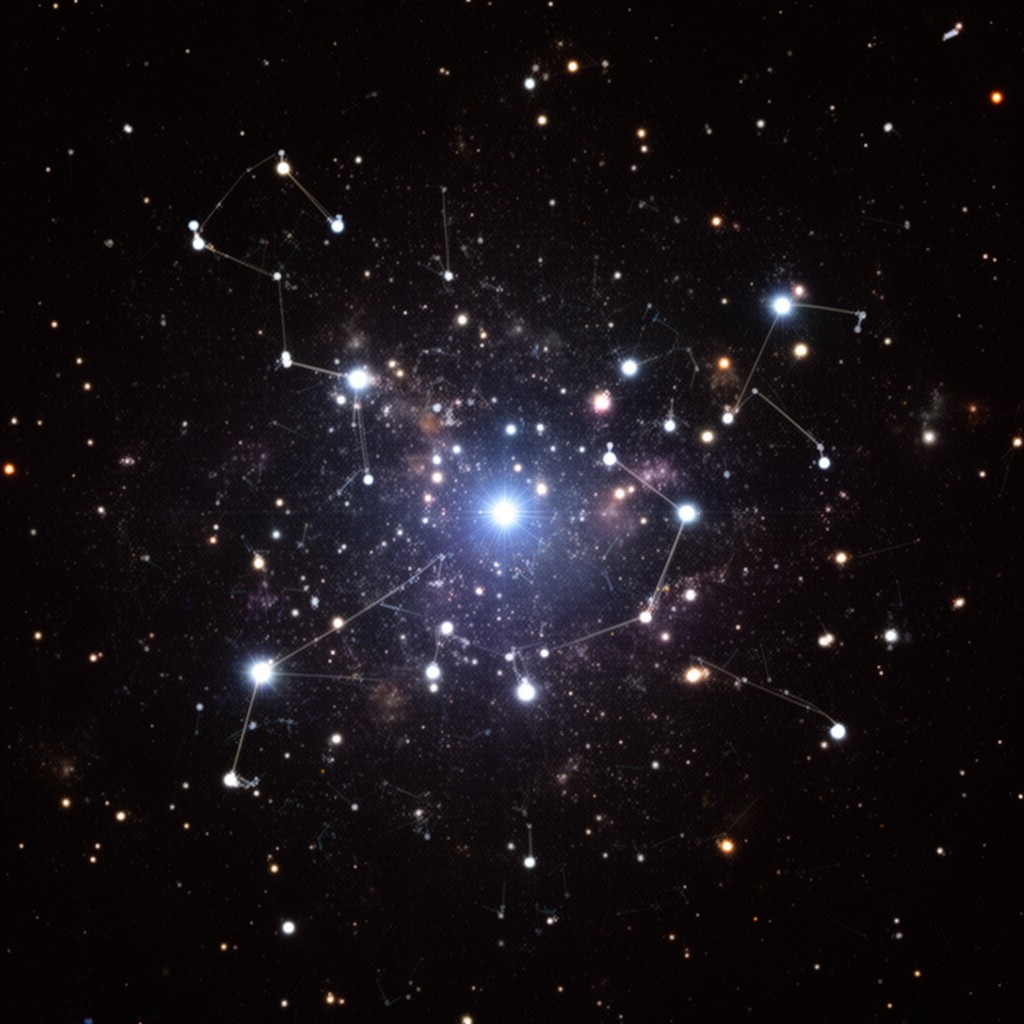 AI-generated illustration of 23 Tauri (star traditionally named Merope)