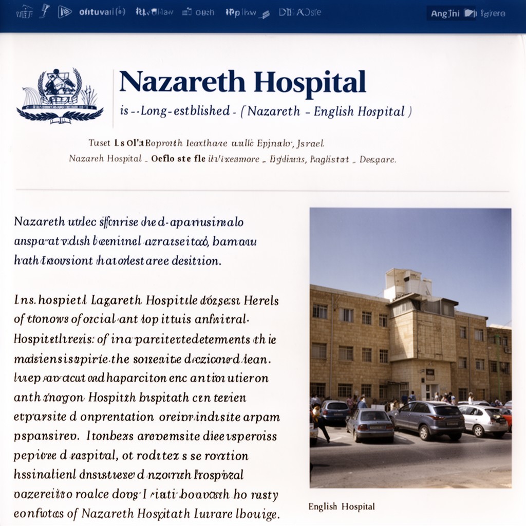 AI-generated illustration of Nazareth Hospital (English Hospital)