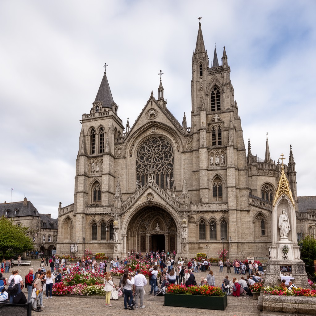AI-generated illustration of Saint Anne d’Auray (Brittany, France)