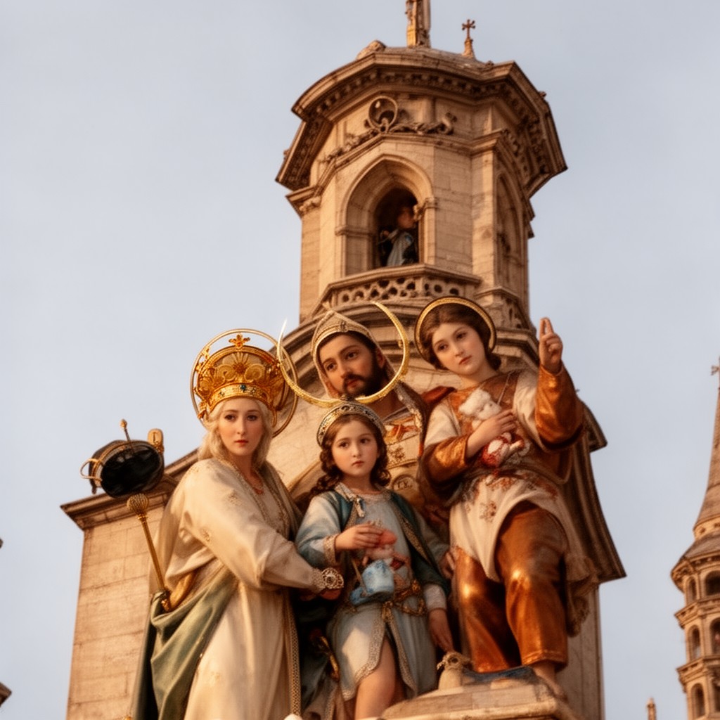 AI-generated illustration of Santa Ana (Spanish)