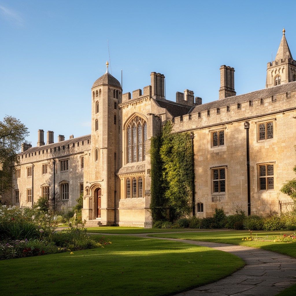 AI-generated illustration of Sidney Sussex College, Cambridge