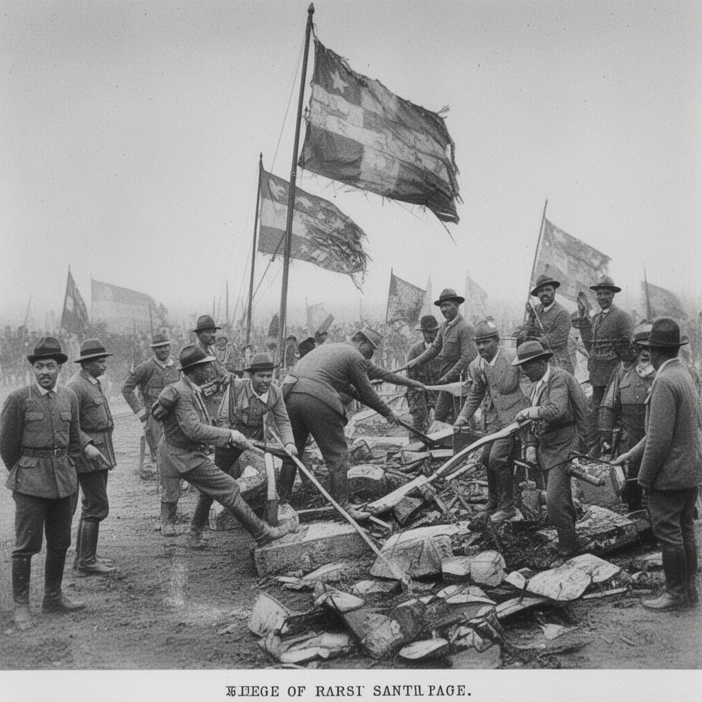 AI-generated illustration of Siege of Santiago