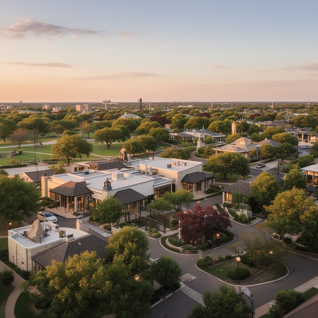 AI-generated illustration of Farmers Branch