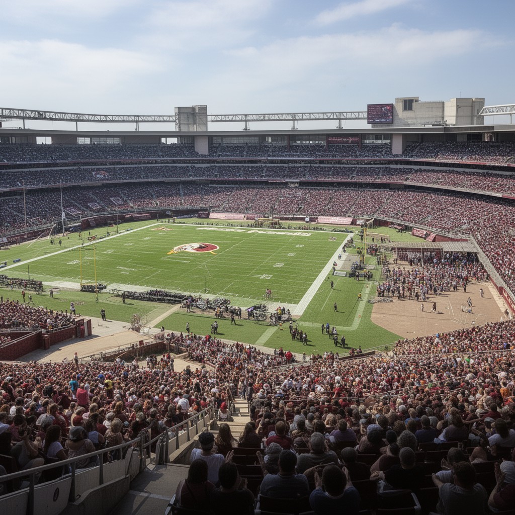 AI-generated illustration of Jack Kent Cooke Stadium