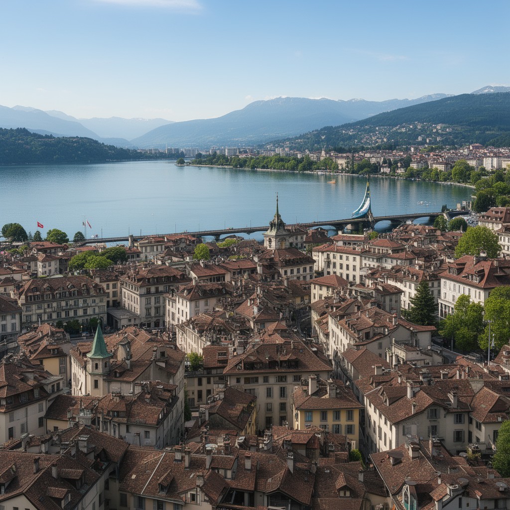 AI-generated illustration of Lausanne, Switzerland
