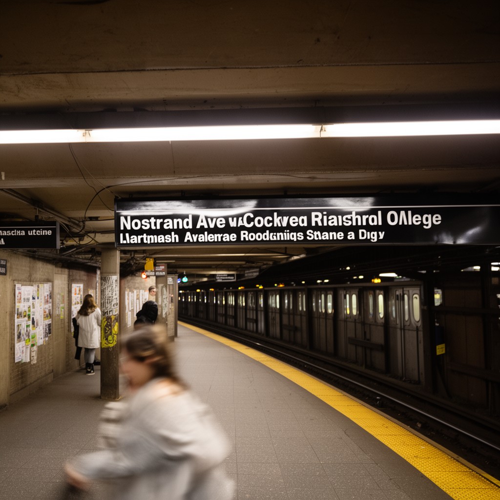 AI-generated illustration of Nostrand Avenue Line