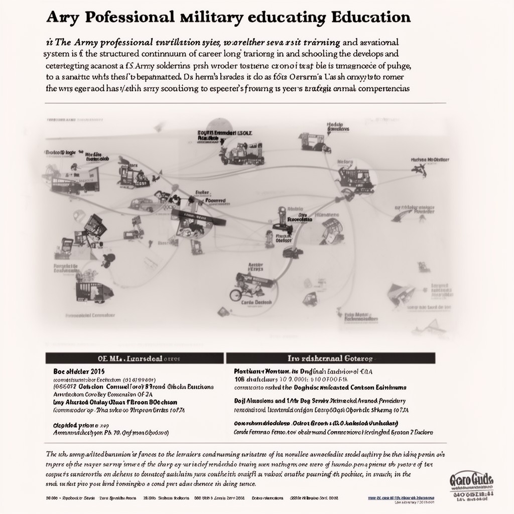 AI-generated illustration of Army professional military education system