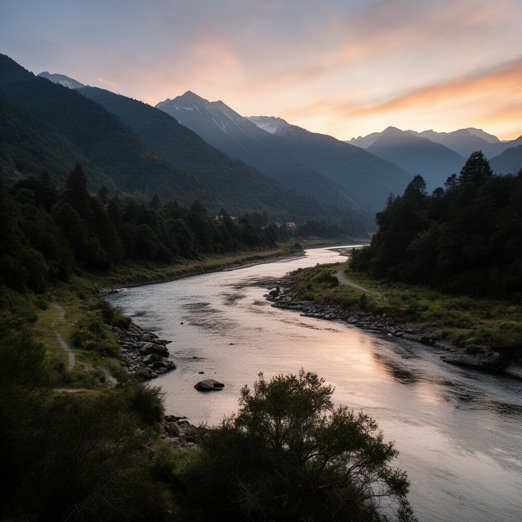 AI-generated illustration of Biobío River
