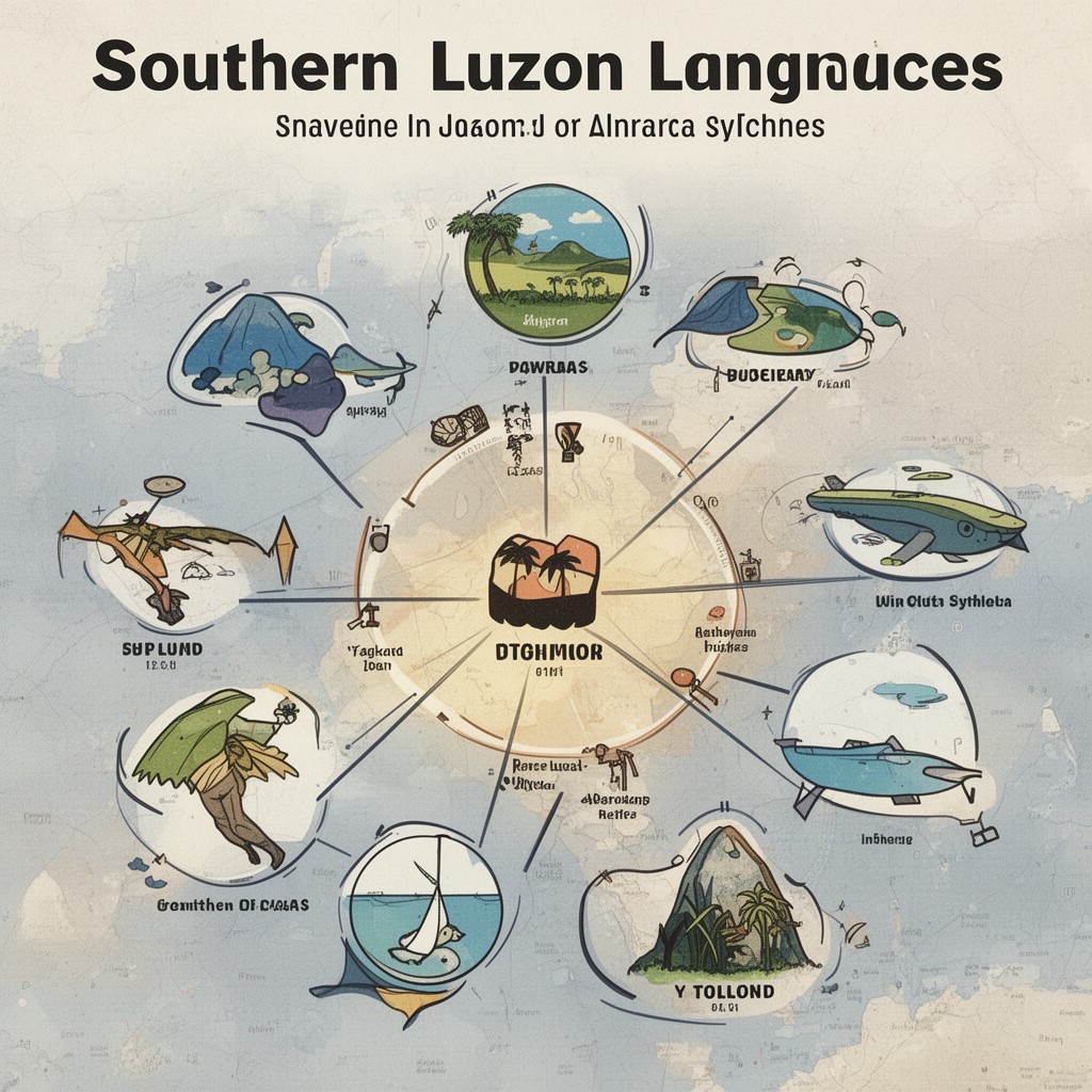 AI-generated illustration of Southern Luzon languages