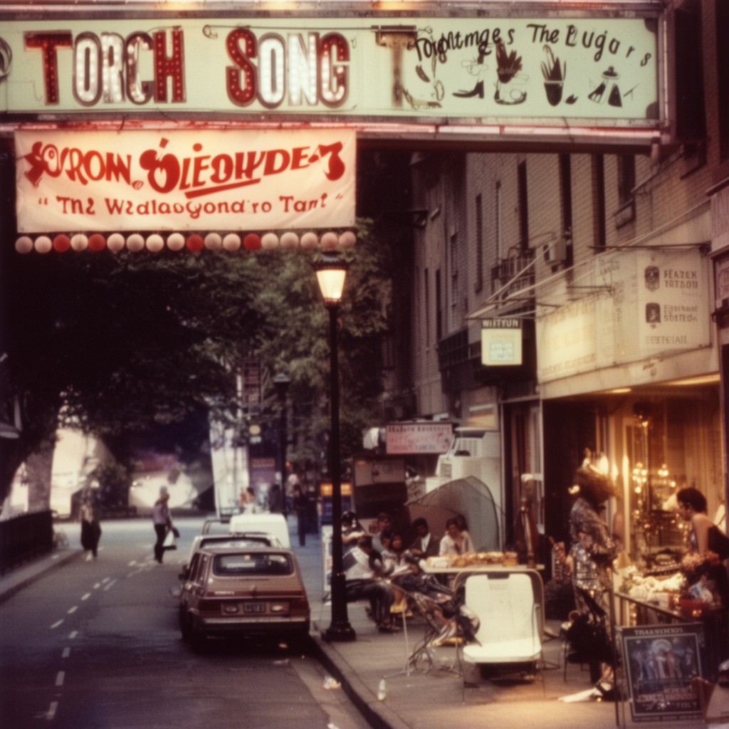 AI-generated illustration of Torch Song Trilogy