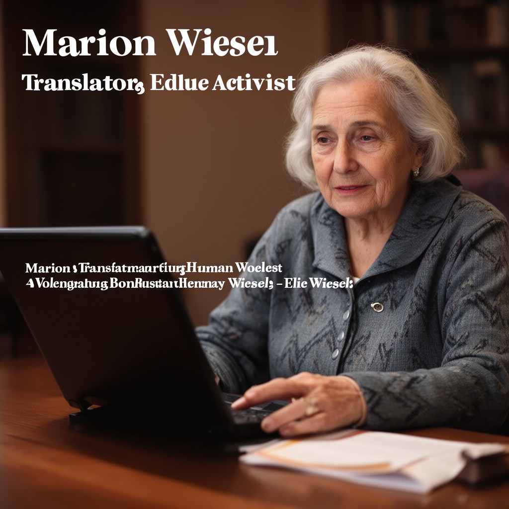 AI-generated illustration of Marion Wiesel