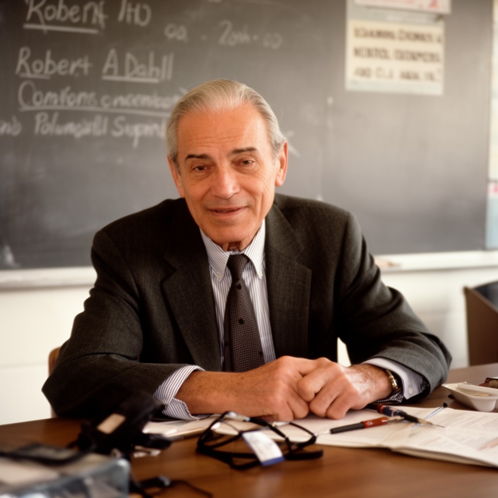 AI-generated illustration of Robert A. Dahl
