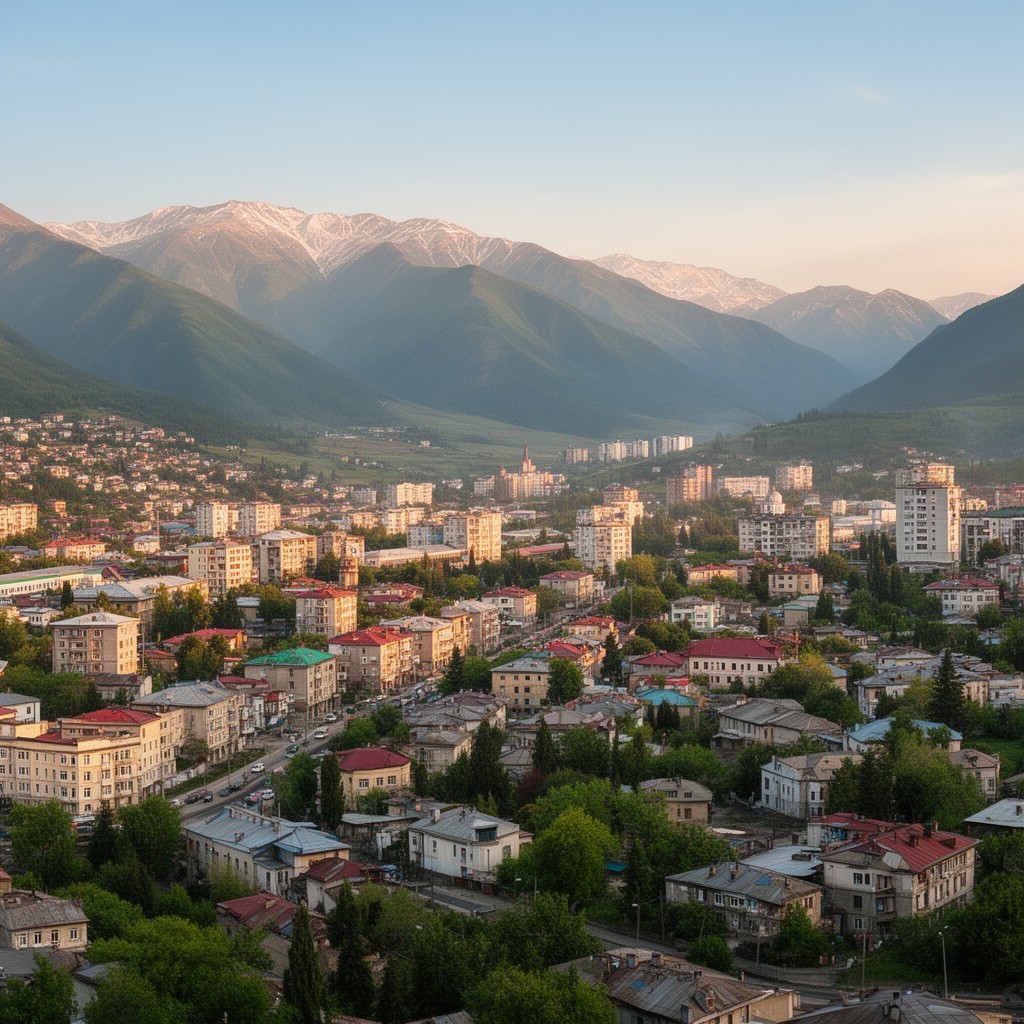 AI-generated illustration of Vladikavkaz