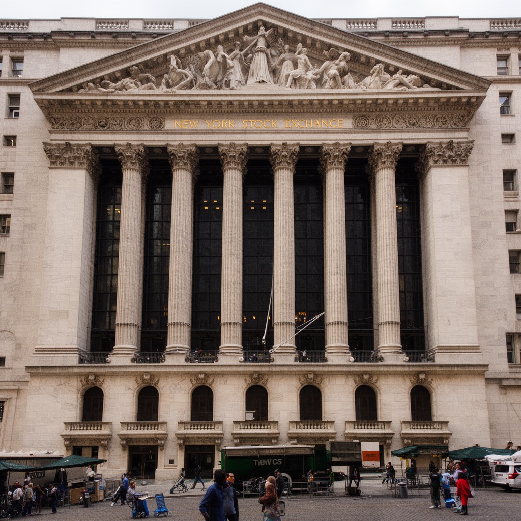 AI-generated illustration of New York Stock Exchange Building