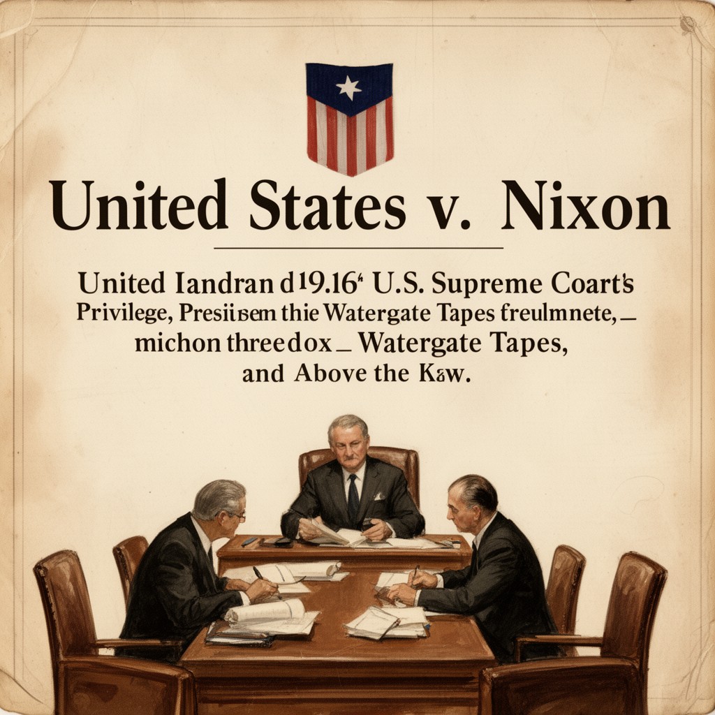 AI-generated illustration of United States v. Nixon