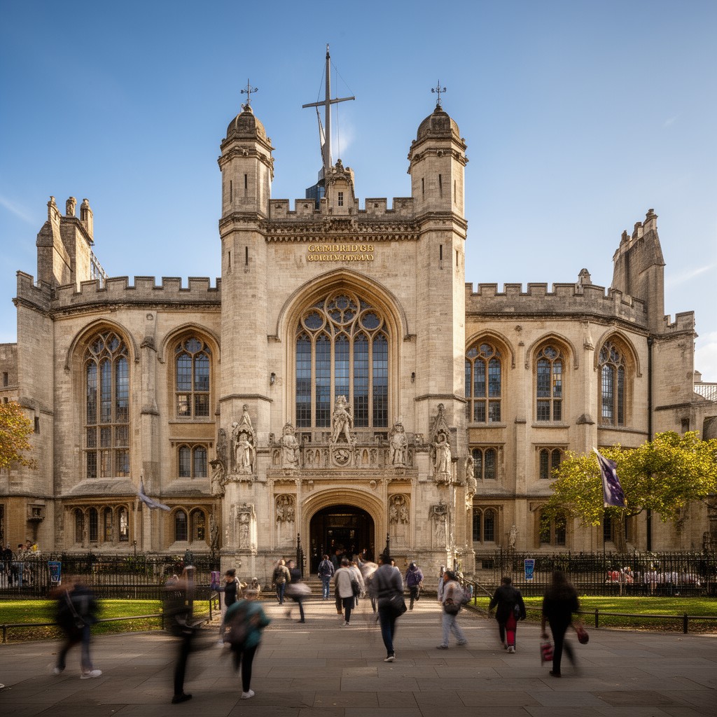 AI-generated illustration of Cambridge Guildhall