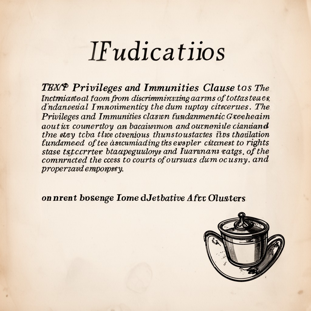 AI-generated illustration of Privileges and Immunities Clause