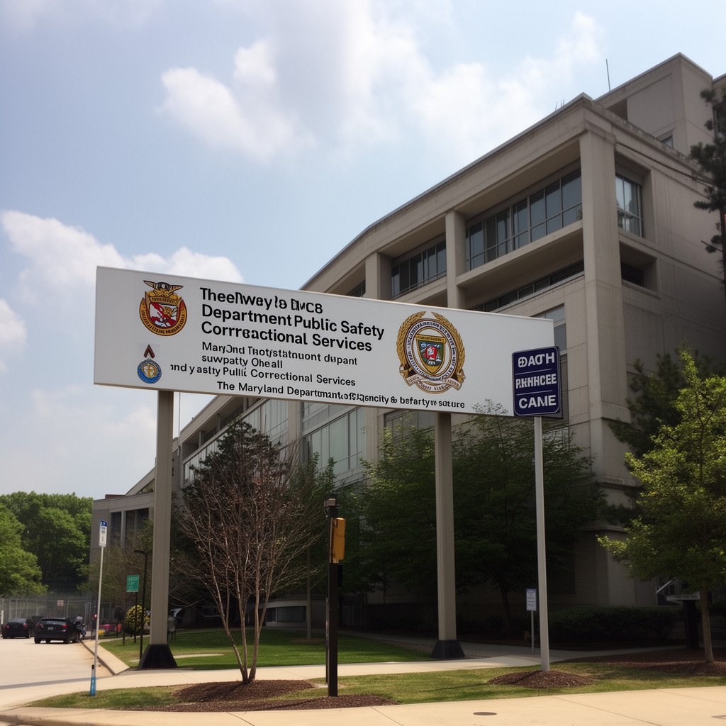 AI-generated illustration of Maryland Department of Public Safety and Correctional Services