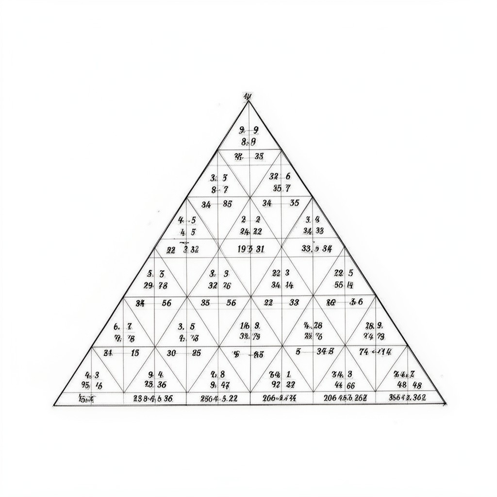 AI-generated illustration of Pascal's triangle