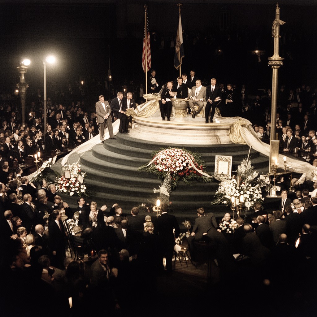 AI-generated illustration of State funeral of John F. Kennedy