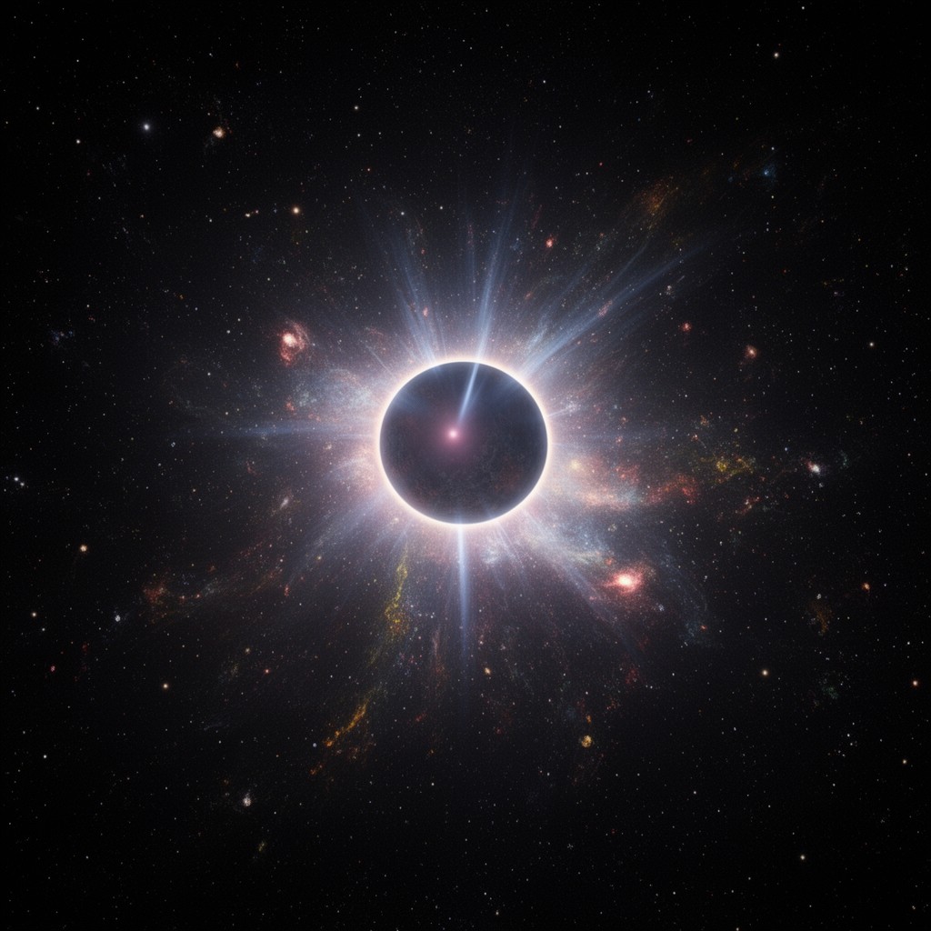 AI-generated illustration of Hawking radiation