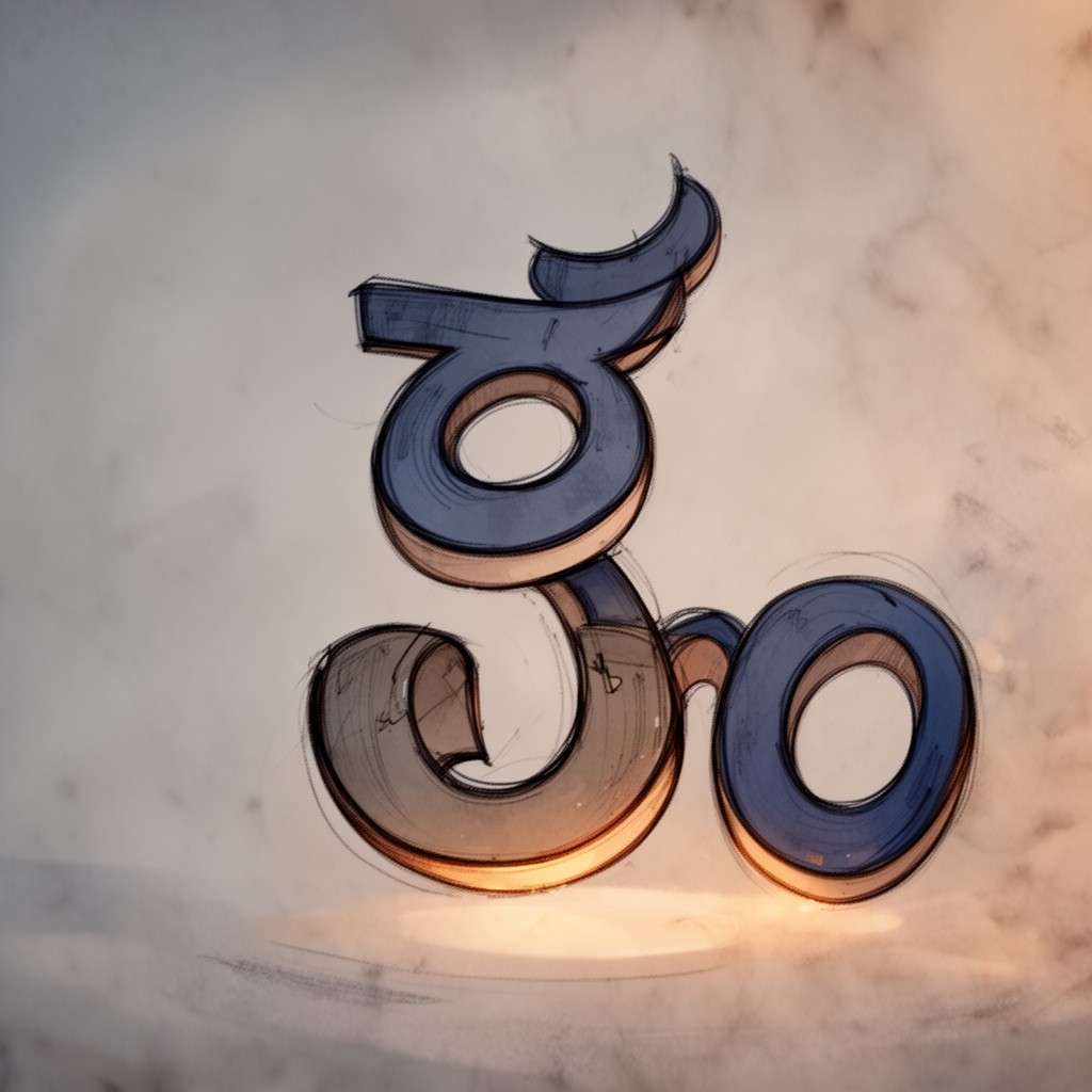 AI-generated illustration of Telugu script