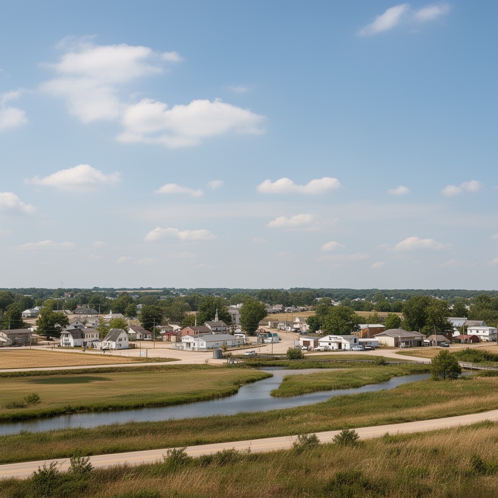 AI-generated illustration of Oakland, Iowa