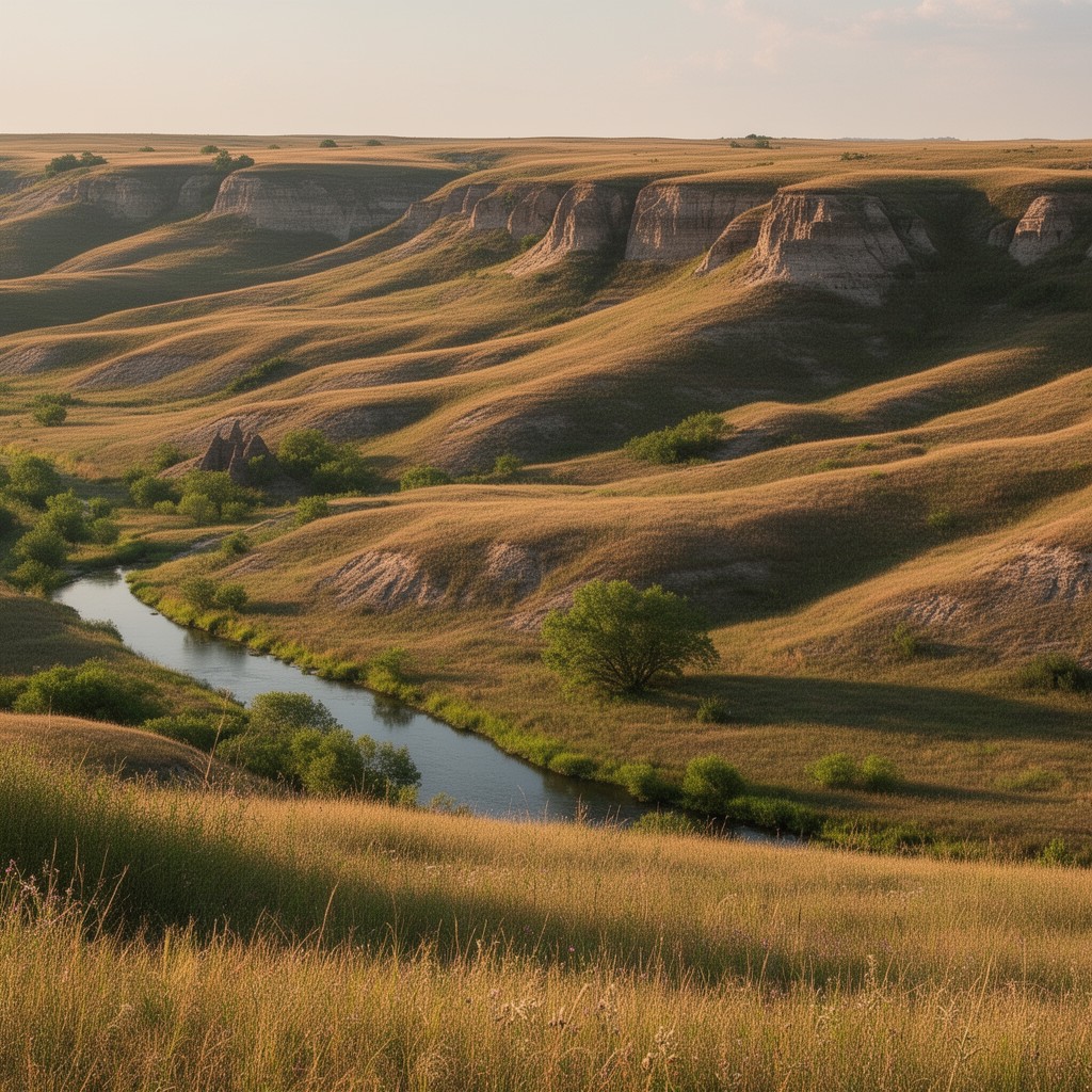 AI-generated illustration of Loess Hills